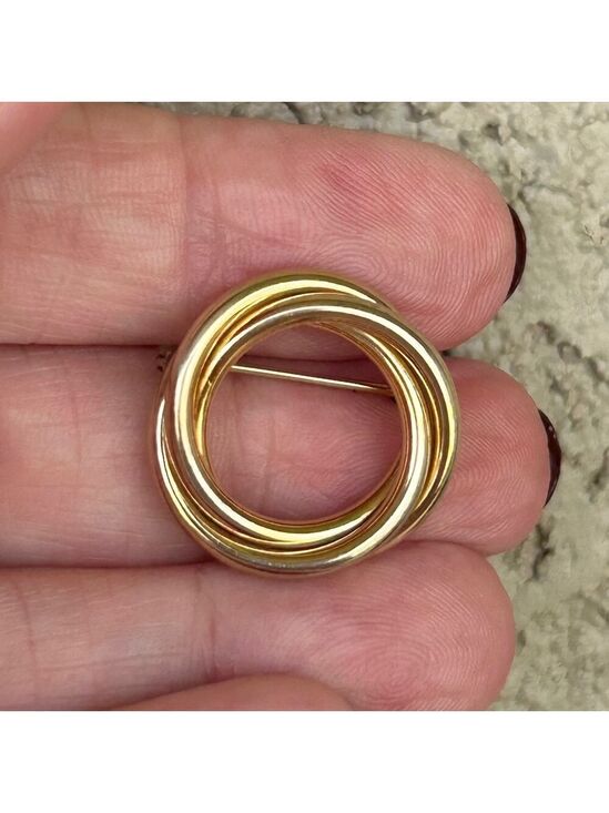 Runci Jewelry - Vintage Runci 80’s 12K Gold Filled Intertwined Brooch/Pin